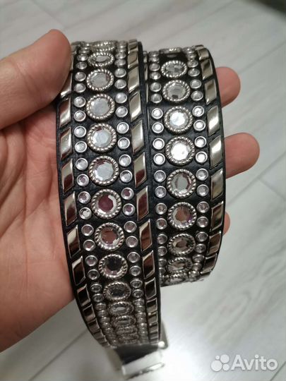 Ремень со стразами