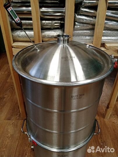 Перегонный куб кастрюля 100 л с увеличителем Люкс