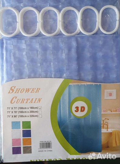 Штора для ванной новая