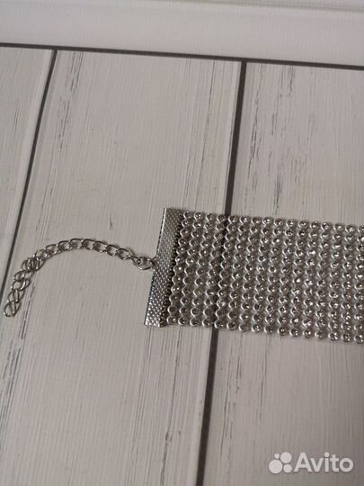 Чокер ожерелье из страз.Украшение на шею