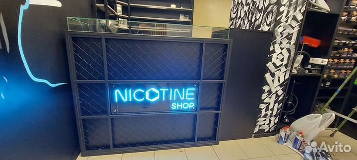 Стойка ресепшн для магазина табачной продукции