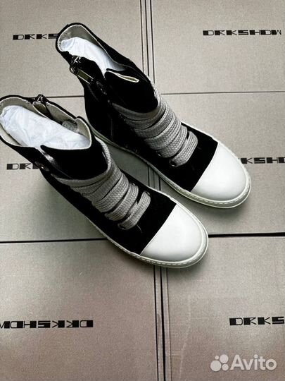 Кеды Rick Owens drkshdw Black Jumbo Lace High-top