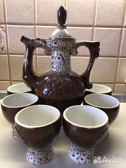 Сервиз Набор графин и стаканы керамика СССР