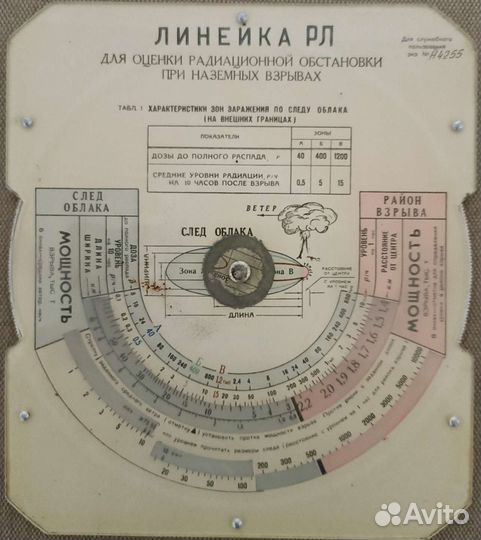 Линейка радиационная(Р.Л) СССР 1964 г