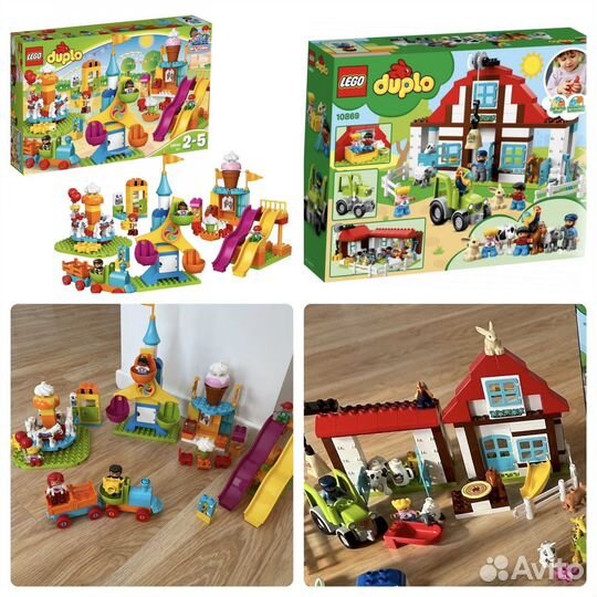 Lego Duplo пакетом + пластина