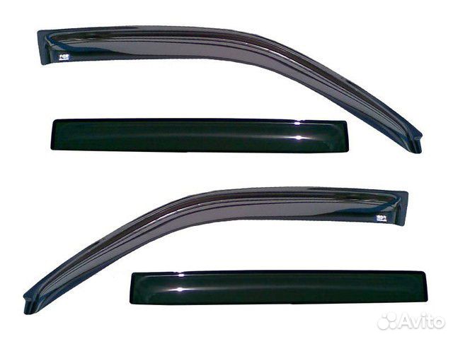 Дефлекторы на бок. стекла Приора /накладные/ (4шт