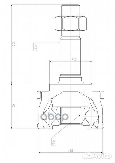 Шрус внешний NKN NS4199-2H NS4199-2H NKN