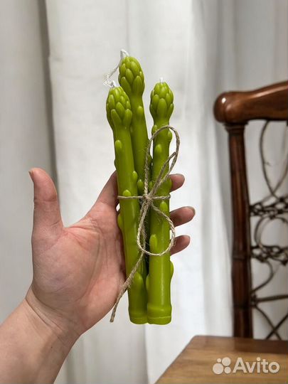 Свеча Спаржа, набло из 3 шт