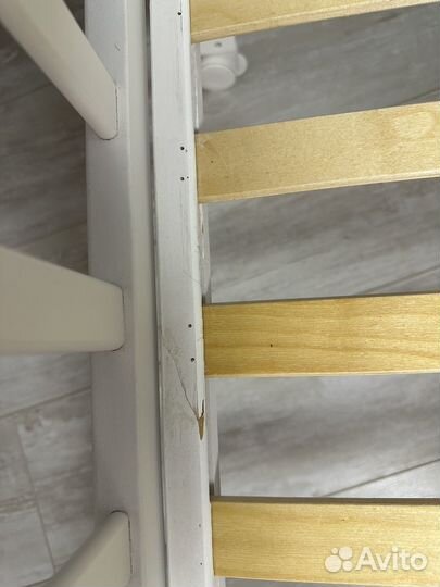 Детская кровать бу с матрасом и бортом косой