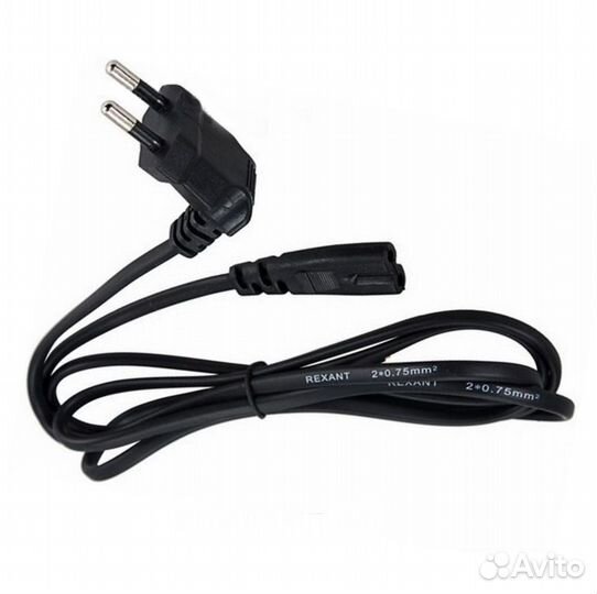 Шнур сетевой 2-pin (220V, 2 pin), угловой