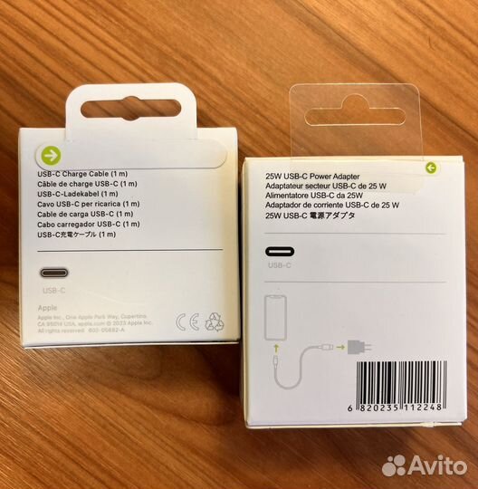 Блок быстрой зарядки iPhone 25W+кабель новые