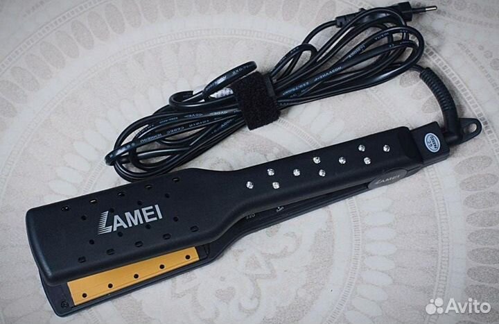 Щипцы выпрямители черные со стразами