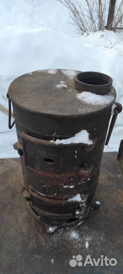 Печь буржуйка чугунная армейская