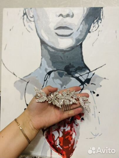 Диадема. Веточка для свадебной прически