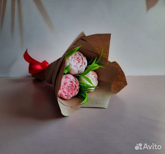 Букет из мыла пионы