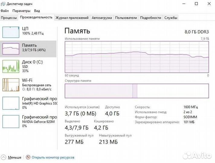 Ноутбук Asus X554L 8Gb Ram 256SSD Nvidia