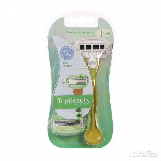 2 шт. Бритва женская TopBeauty Paris желтая + смен