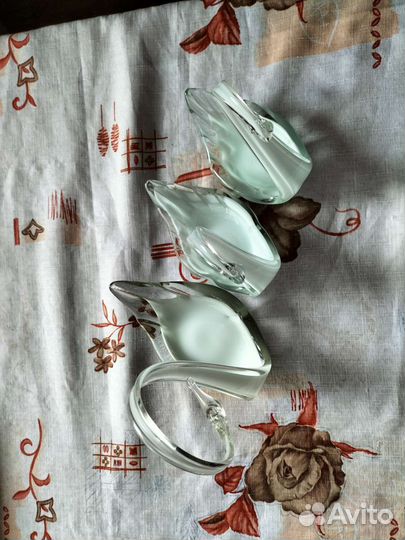 Хрустальные лебеди блюдца