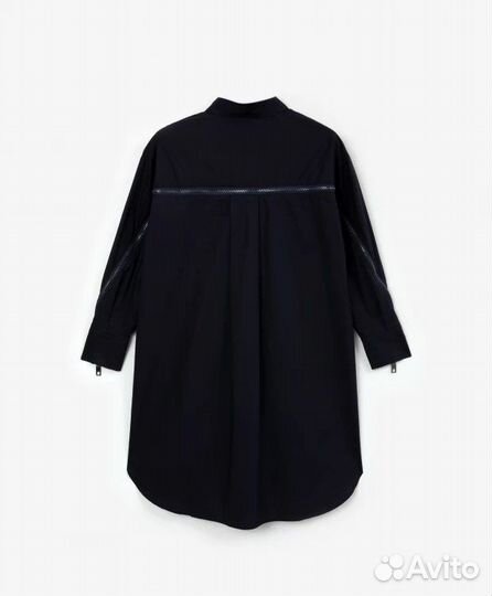 Блузка свободной формы удлиненная синяя Gulliver