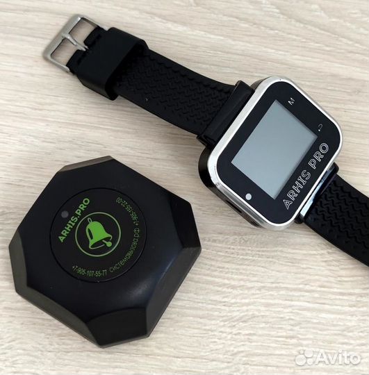 Кнопка вызова официанта модель Бургер с часами