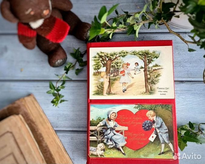 Старинная открытка День святого Валентина