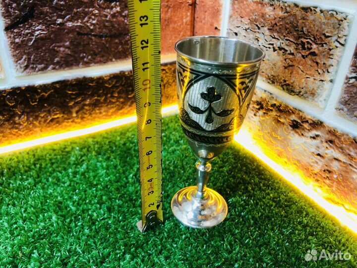 Z.8157 рюмки серебро 875 кубачи (70гр х2)