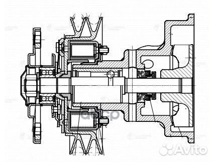 Насос водяной для а/м газ 3309 Д245.7 Евро-3 (с