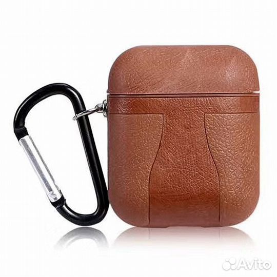 Чехол TPU-Кожа Для AirPods, Коричневый