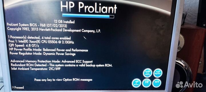 Сервер HP Proliant DL360 G7