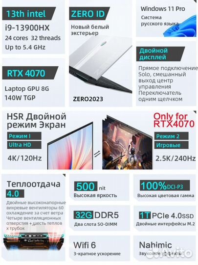 Ноутбук Intel i9 13900hx 32GB rtx4070