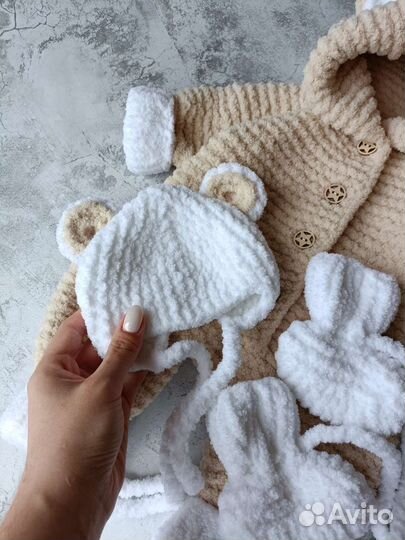 Плюшевый комплект на выписку новорождённого