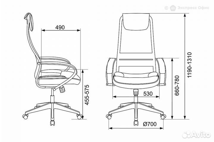 Кресло для руководителя Бюрократ CH-608/black