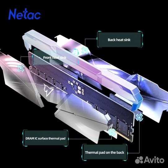 Netac shadow RGB DDR4 3200 Мгц 2x16 Гб