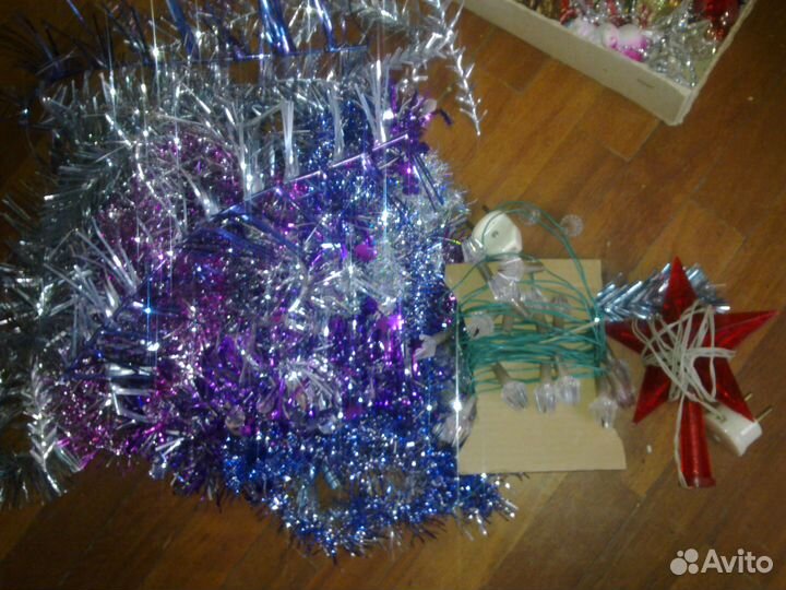 Ёлочные игрушки СССР, гирлянды СССР, очень много