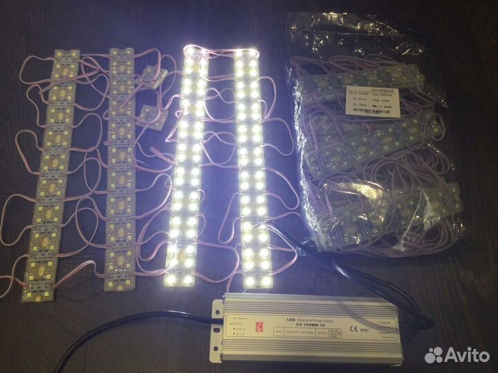 Cветодиоды, четырёхглазые smd5050, 1Вт/12В, и эпра