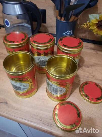 Жестяная банка- 5 шт