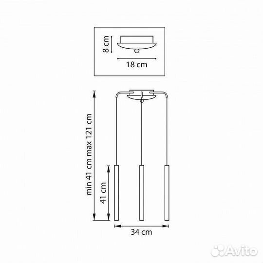 Подвесная люстра Lightstar Tubo L3T747243