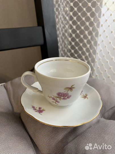 Сервиз столовый Kahla гдр из фарфора с позолотой