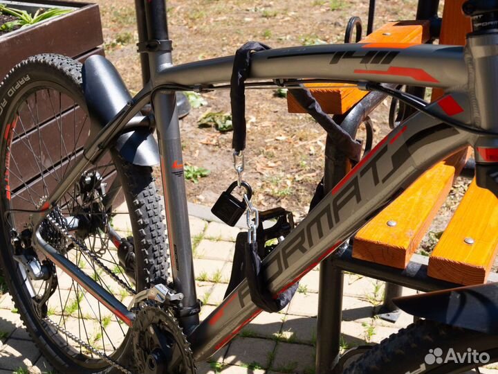 Противоугонная цепь для велосипеда + замок