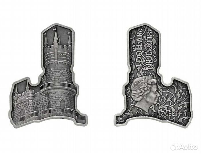 Ласточкино гнездо. крым. 1 доллар острава ниуэ