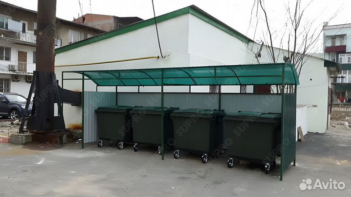Пластиковый контейнер для мусора 770л Ш5320