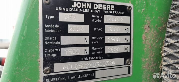 Пресс-подборщик John Deere 582, 2003