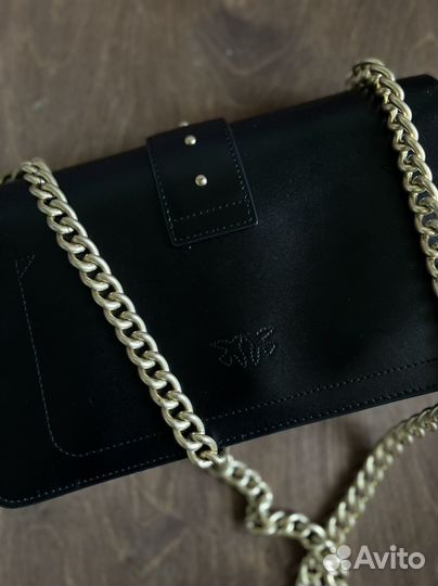 Сумка pinko черная с золотом