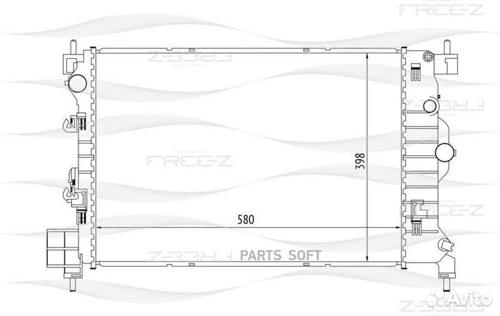 Радиатор охлаждения chevrolet Aveo 11- 95316030