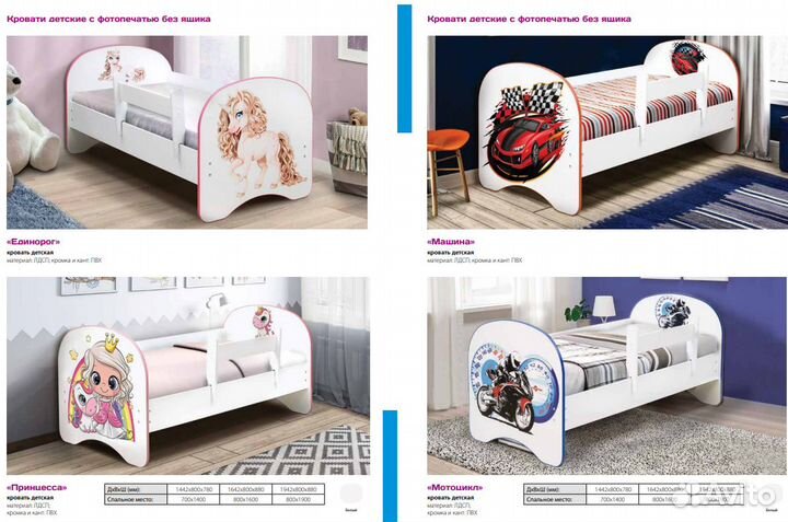 Кровать детская с фотопечатью