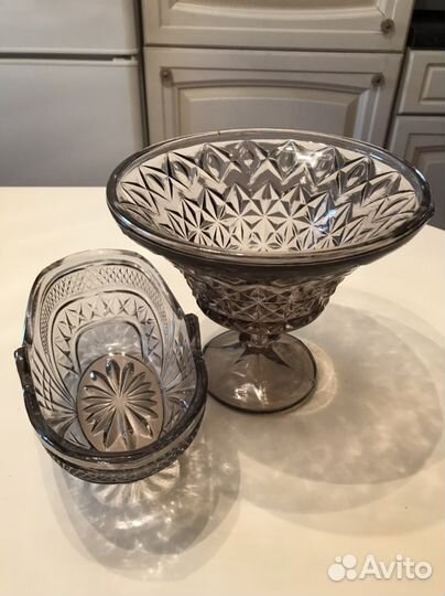 Вазочки цветное стекло винтаж СССР новые