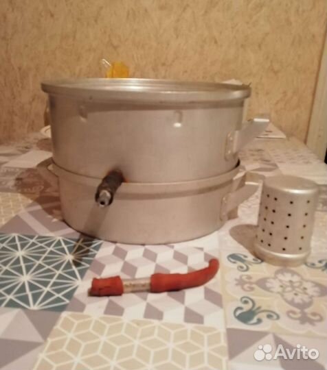 Кастрюли алюминиевые, СССР. Две чашки от соковарки