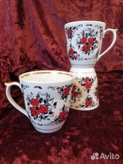 Кружки бокалы большие фарфор СССР