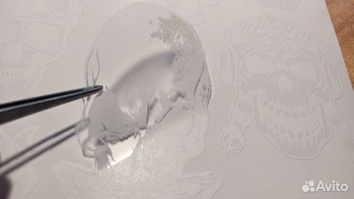 Наклейки череп