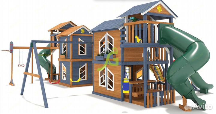 Детская деревянная площадка 